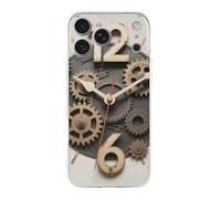 ERSTSNCK Compatible with iPhone 17 Case Gear Clock Stylish Phone Case for Women Men TPU Shockproof Slim Cover for 17 Pro Transparent