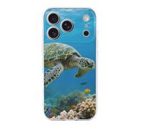 ERSTSNCK Compatible with iPhone 17 Case Green Sea Turtle Stylish Phone Case for Women Men TPU Shockproof Slim Cover for 17 Pro