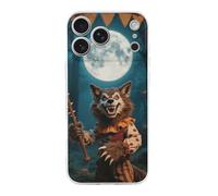 ERSTSNCK Compatible with iPhone 17 Case Halloween Horror Wolf Stylish Phone Case for Women Men TPU Shockproof Slim Cover for 17 Pro