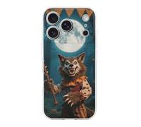 ERSTSNCK Compatible with iPhone 17 Case Halloween Horror Wolf Stylish Phone Case for Women Men TPU Shockproof Slim Cover for 17 Pro