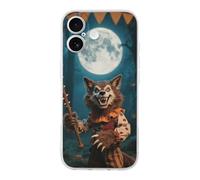 ERSTSNCK Compatible with iPhone 17 Case Halloween Horror Wolf Stylish Phone Case for Women Men TPU Shockproof Slim Cover for 17 Pro