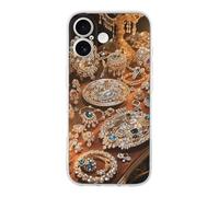 ERSTSNCK Compatible with iPhone 17 Case Jewelry Feast Stylish Phone Case for Women Men TPU Shockproof Slim Cover for 17 Pro Transparent