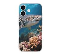 ERSTSNCK Compatible with iPhone 17 Case Leopard Shark Stylish Phone Case for Women Men TPU Shockproof Slim Cover for 17 Pro