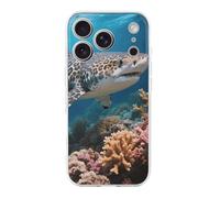 ERSTSNCK Compatible with iPhone 17 Case Leopard Shark Stylish Phone Case for Women Men TPU Shockproof Slim Cover for 17 Pro