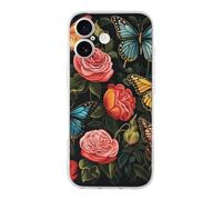 ERSTSNCK Compatible with iPhone 17 Case Many Beautiful Butterflies Stylish Phone Case for Women Men TPU Shockproof Slim Cover for 17 Pro