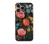 ERSTSNCK Compatible with iPhone 17 Case Many Beautiful Butterflies Stylish Phone Case for Women Men TPU Shockproof Slim Cover for 17 Pro