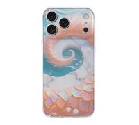 ERSTSNCK Compatible with iPhone 17 Case Mermaid Fish Scales Marble Stylish Phone Case for Women Men TPU Shockproof Slim Cover for 17 Pro Transparent
