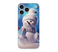 ERSTSNCK Compatible with iPhone 17 Case Merry Christmas Snowman Stylish Phone Case for Women Men TPU Shockproof Slim Cover for 17 Pro Transparent