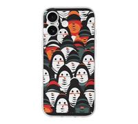 ERSTSNCK Compatible with iPhone 17 Case Monster Face Stylish Phone Case for Women Men TPU Shockproof Slim Cover for 17 Pro Transparent
