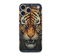 ERSTSNCK Compatible with iPhone 17 Case Multiple Tiger Head Pictures Stylish Phone Case for Women Men TPU Shockproof Slim Cover for 17 Pro Transparent
