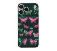 ERSTSNCK Compatible with iPhone 17 Case Neon Butterfly Stylish Phone Case for Women Men TPU Shockproof Slim Cover for 17 Pro