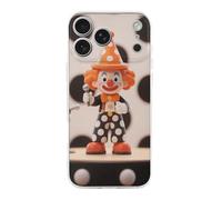 ERSTSNCK Compatible with iPhone 17 Case Orange - Dotted Clown Stylish Phone Case for Women Men TPU Shockproof Slim Cover for 17 Pro