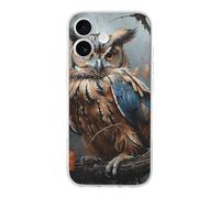 ERSTSNCK Compatible with iPhone 17 Case Owl Print Stylish Phone Case for Women Men TPU Shockproof Slim Cover for 17 Pro