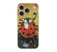 ERSTSNCK Compatible with iPhone 17 Case Paint Spotted Ladybug Stylish Phone Case for Women Men TPU Shockproof Slim Cover for 17 Pro Transparent