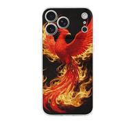 ERSTSNCK Compatible with iPhone 17 Case Phoenix Flame Stylish Phone Case for Women Men TPU Shockproof Slim Cover for 17 Pro Transparent