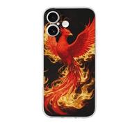 ERSTSNCK Compatible with iPhone 17 Case Phoenix Flame Stylish Phone Case for Women Men TPU Shockproof Slim Cover for 17 Pro Transparent