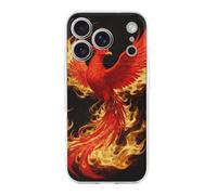 ERSTSNCK Compatible with iPhone 17 Case Phoenix Flame Stylish Phone Case for Women Men TPU Shockproof Slim Cover for 17 Pro Transparent