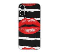 ERSTSNCK Compatible with iPhone 17 Case Red Lips Kiss Stylish Phone Case for Women Men TPU Shockproof Slim Cover for 17 Pro