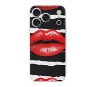 ERSTSNCK Compatible with iPhone 17 Case Red Lips Kiss Stylish Phone Case for Women Men TPU Shockproof Slim Cover for 17 Pro