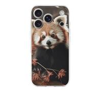 ERSTSNCK Compatible with iPhone 17 Case Red Pandas Stylish Phone Case for Women Men TPU Shockproof Slim Cover for 17 Pro