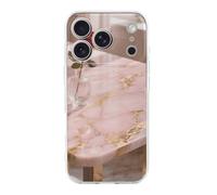 ERSTSNCK Compatible with iPhone 17 Case Rose Gold Marble Stylish Phone Case for Women Men TPU Shockproof Slim Cover for 17 Pro