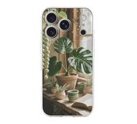 ERSTSNCK Compatible with iPhone 17 Case Sage Green Boho Stylish Phone Case for Women Men TPU Shockproof Slim Cover for 17 Pro