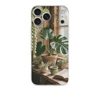 ERSTSNCK Compatible with iPhone 17 Case Sage Green Boho Stylish Phone Case for Women Men TPU Shockproof Slim Cover for 17 Pro