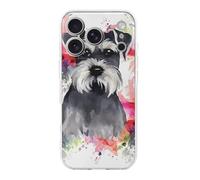 ERSTSNCK Compatible with iPhone 17 Case Schnauzer Stylish Phone Case for Women Men TPU Shockproof Slim Cover for 17 Pro Transparent
