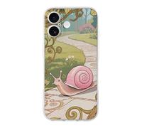 ERSTSNCK Compatible with iPhone 17 Case Snail (Art Nouveau) Stylish Phone Case for Women Men TPU Shockproof Slim Cover for 17 Pro Transparent