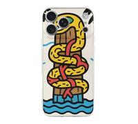 ERSTSNCK Compatible with iPhone 17 Case Snake Totem Pole Stylish Phone Case for Women Men TPU Shockproof Slim Cover for 17 Pro Transparent