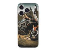 ERSTSNCK Compatible with iPhone 17 Case Sport Motorcycle Stylish Phone Case for Women Men TPU Shockproof Slim Cover for 17 Pro Transparent