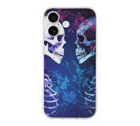 ERSTSNCK Compatible with iPhone 17 Case Staring at The Skeleton Stylish Phone Case for Women Men TPU Shockproof Slim Cover for 17 Pro Transparent