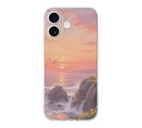 ERSTSNCK Compatible with iPhone 17 Case Sunset Lighthouse Stylish Phone Case for Women Men TPU Shockproof Slim Cover for 17 Pro Transparent