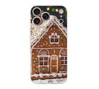 ERSTSNCK Compatible with iPhone 17 Case Sweet Gingerbread House Stylish Phone Case for Women Men TPU Shockproof Slim Cover for 17 Pro Transparent