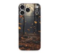 ERSTSNCK Compatible with iPhone 17 Case There are Many Autumn Leaves Falling in The Forest Stylish Phone Case for Women Men TPU Shockproof Slim Cover for 17 Pro Transparent