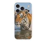 ERSTSNCK Compatible with iPhone 17 Case Tiger Stylish Phone Case for Women Men TPU Shockproof Slim Cover for 17 Pro Transparent
