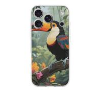 ERSTSNCK Compatible with iPhone 17 Case Toucan in The Rainforest Stylish Phone Case for Women Men TPU Shockproof Slim Cover for 17 Pro Transparent
