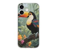 ERSTSNCK Compatible with iPhone 17 Case Toucan in The Rainforest Stylish Phone Case for Women Men TPU Shockproof Slim Cover for 17 Pro Transparent