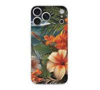 ERSTSNCK Compatible with iPhone 17 Case Tropical Flowers and Decorations Stylish Phone Case for Women Men TPU Shockproof Slim Cover for 17 Pro