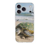 ERSTSNCK Compatible with iPhone 17 Case Turtle Stylish Phone Case for Women Men TPU Shockproof Slim Cover for 17 Pro Transparent