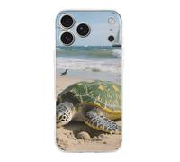 ERSTSNCK Compatible with iPhone 17 Case Turtle Stylish Phone Case for Women Men TPU Shockproof Slim Cover for 17 Pro Transparent