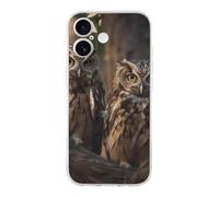 ERSTSNCK Compatible with iPhone 17 Case Two Owls on The Tree Stylish Phone Case for Women Men TPU Shockproof Slim Cover for 17 Pro