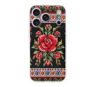 ERSTSNCK Compatible with iPhone 17 Case Ukrainian Embroidery Style Rose Stylish Phone Case for Women Men TPU Shockproof Slim Cover for 17 Pro