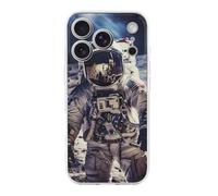 ERSTSNCK Compatible with iPhone 17 Case US Astronaut Travel Moon Stylish Phone Case for Women Men TPU Shockproof Slim Cover for 17 Pro