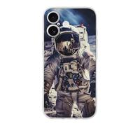 ERSTSNCK Compatible with iPhone 17 Case US Astronaut Travel Moon Stylish Phone Case for Women Men TPU Shockproof Slim Cover for 17 Pro