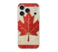ERSTSNCK Compatible with iPhone 17 Case Vintage Canada Flag Stylish Phone Case for Women Men TPU Shockproof Slim Cover for 17 Pro Transparent