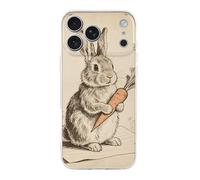 ERSTSNCK Compatible with iPhone 17 Case Vintage Rabbit Stylish Phone Case for Women Men TPU Shockproof Slim Cover for 17 Pro Transparent