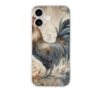 ERSTSNCK Compatible with iPhone 17 Case Watercolor Rooster Stylish Phone Case for Women Men TPU Shockproof Slim Cover for 17 Pro