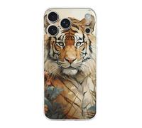 ERSTSNCK Compatible with iPhone 17 Case Watercolor Tiger Pattern Stylish Phone Case for Women Men TPU Shockproof Slim Cover for 17 Pro