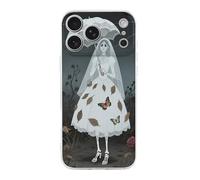 ERSTSNCK Compatible with iPhone 17 Case Wedding Ghost Bride Stylish Phone Case for Women Men TPU Shockproof Slim Cover for 17 Pro Transparent